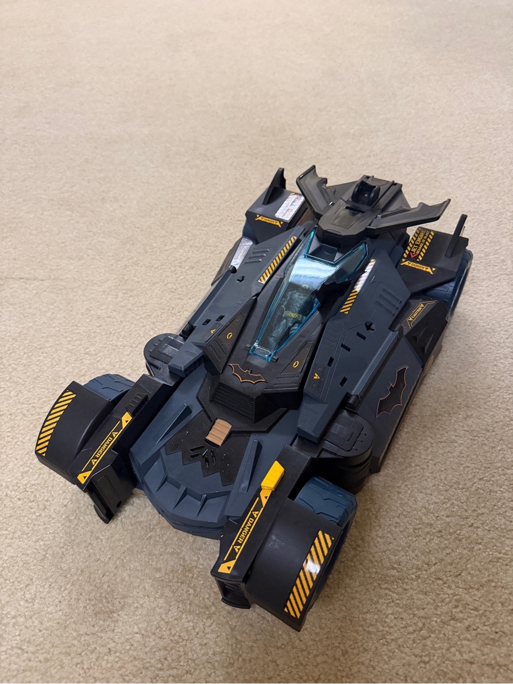Batman Black Batmobile with Yellow Accents